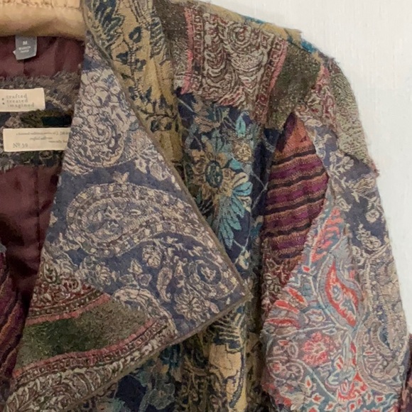 J Jill Limited Edition Open Patchwork Jacket with Slit Sleeves M Fall Autumn - Picture 3 of 10